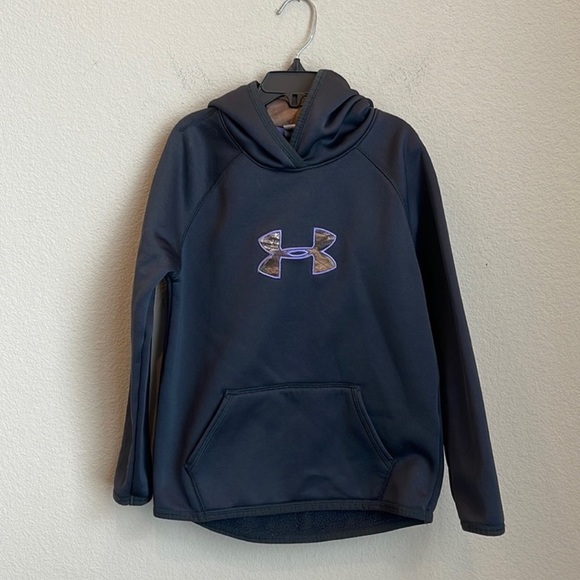 Under Armour Big Logo Fleece Lined Hoodie Size Small - Picture 1 of 7